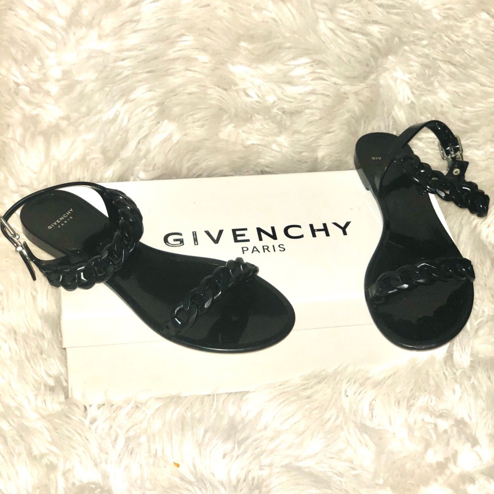 GIVENCHY Rubber Chain-Link Sandals